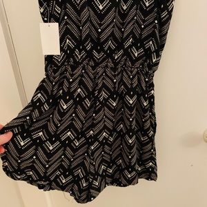 Black patterned romper-Charlotte Russe